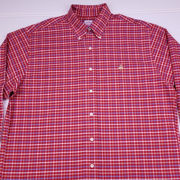 Brooks Brothers Large Shirt Logo Multicolor Checke - Picture 4 of 8